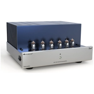 PrimaLuna EVO 300 Hybrid Amplificatore finale ibrido valvolare – frontale, argento