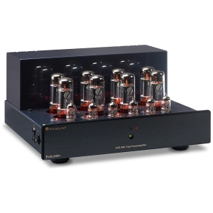 PrimaLuna EVO 400 Amplificatore finale valvolare – vista angolata, nero