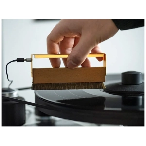 Pro-Ject Brush it Premium spazzola per dischi in legno e metallo dorato