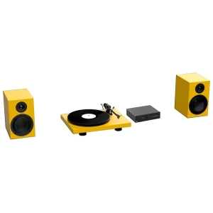 Pro-Ject Colourful Audio System con giradischi Debut Carbon EVO, amplificatore MaiA S3 e diffusori Speaker Box 5 S2