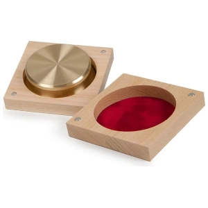 Pro-Ject Record Puck Classic Brass Transparent fermadisco in ottone