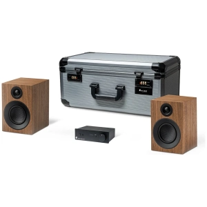 Pro-Ject Travel Set impianto hi-fi con Stereo Box S3 BT e Speaker Box 3 E Carbon nel flight case