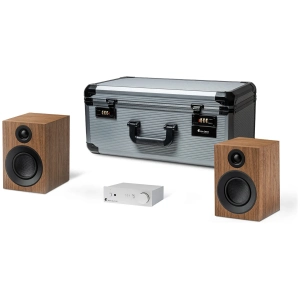 Pro-Ject Travel Set impianto hi-fi con Stereo Box S3 BT e Speaker Box 3 E Carbon nel flight case