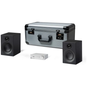 Pro-Ject Travel Set impianto hi-fi con Stereo Box S3 BT e Speaker Box 3 E Carbon nel flight case