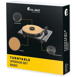Pro-Ject Upgrade Set Basic con tappetino Cork it, Record Puck E e piedini Damp it