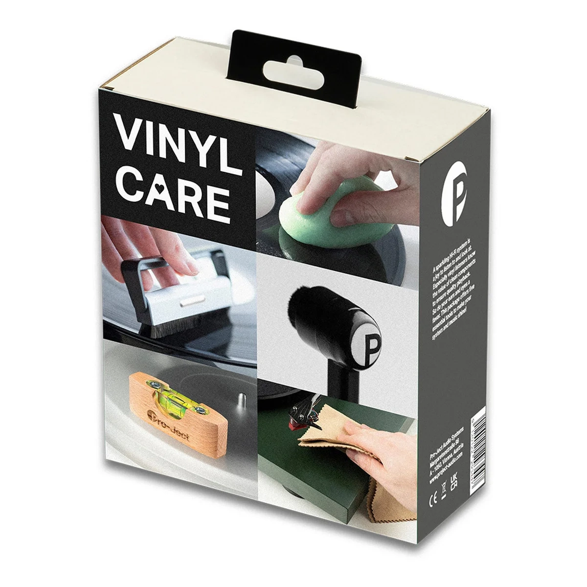 Pro-Ject Vinyl Care Set con spazzola Brush it, Clean it, Vinyl Clean, livella Level it e panno Cloth it Pro-Ject Vinyl Care Set con spazzola Brush it, Clean it, Vinyl Clean, livella Level it e panno Cloth it