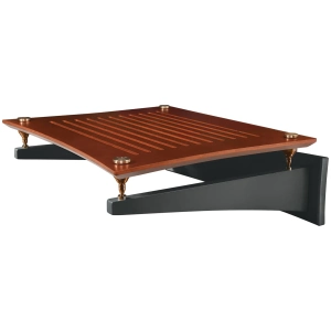 Quadraspire Q4 Wall Bracket mensola a muro hi-fi – Ripiano bamboo ciliegio, piedini in bronzo (upgrade, non inclusi)