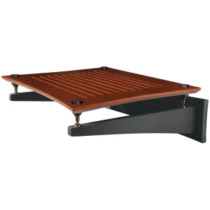 Quadraspire SVT Wall Bracket mensola a muro hi-fi – Staffe nere con ripiano SVT in bamboo ciliegio