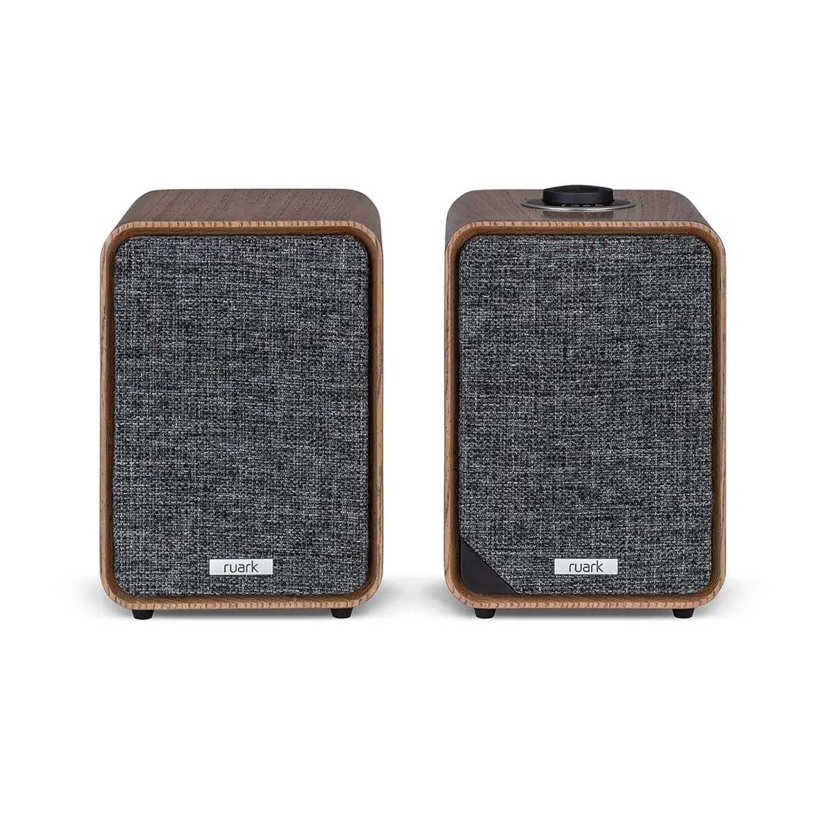 Ruark MR1 MK3 sistema di diffusori attivi Bluetooth Rich Walnut, vista frontale Ruark MR1 MK3 sistema di diffusori attivi Bluetooth Rich Walnut, vista frontale