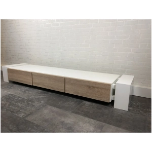 Schnepel X-Lowboard 1900 chiuso, mobile TV basso con 2 ribalte e cassetto – immagine 2