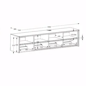 Schnepel S1 MK-1, mobile TV con anta e ribalta – disegno con le misure