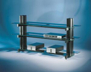 Schroers & Schroers Biga rack Hi-Fi in acciaio e vetro, immagine 2