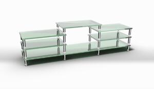 Schroers & Schroers Soundrack rack Hi-Fi modulare con ripiani in vetro, immagine 3
