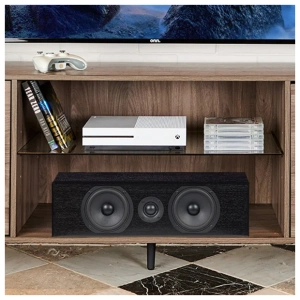 Totem Bison Center diffusore centrale – vista del prodotto, finitura black ash