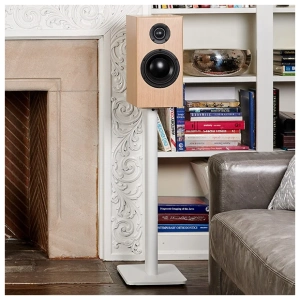 Totem Bison Monitor diffusori da stand – vista del prodotto, finitura quercia bianca