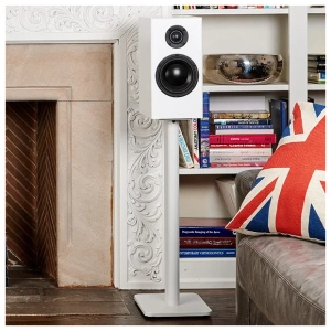 Totem Bison Monitor diffusori da stand – vista del prodotto, finitura bianco satinato