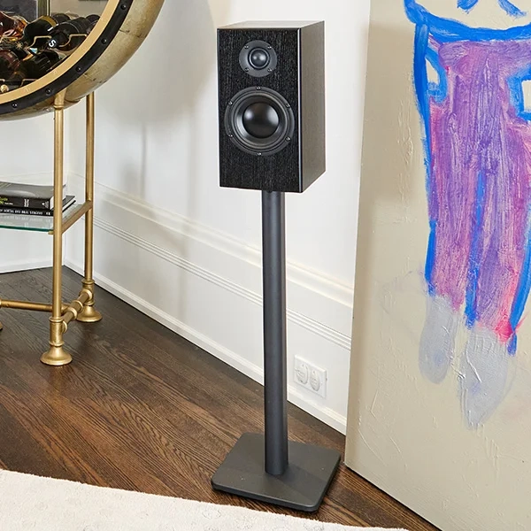 Totem Bison Monitor diffusori da stand – vista del prodotto, finitura black ash Totem Bison Monitor diffusori da stand – vista del prodotto, finitura black ash