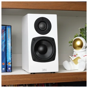 Totem KIN One diffusori da scaffale – vista del prodotto, finitura bianco satinato