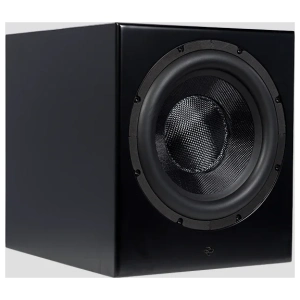 Totem KIN Sub 10 subwoofer attivo – Nero satinato, vista angolata
