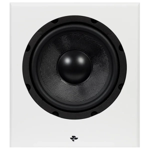 Totem KIN Sub 8 subwoofer attivo – Bianco satinato, vista laterale
