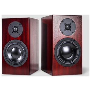 Totem Signature One diffusori da stand – vista del prodotto, finitura mogano
