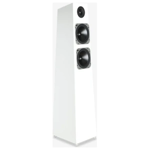 Totem Tribe Tower Thunderbird diffusori da pavimento – vista del prodotto, finitura bianco satinato