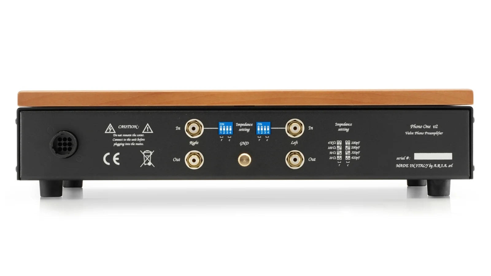 Unison Research Phono One – pannello posteriore Unison Research Phono One – pannello posteriore