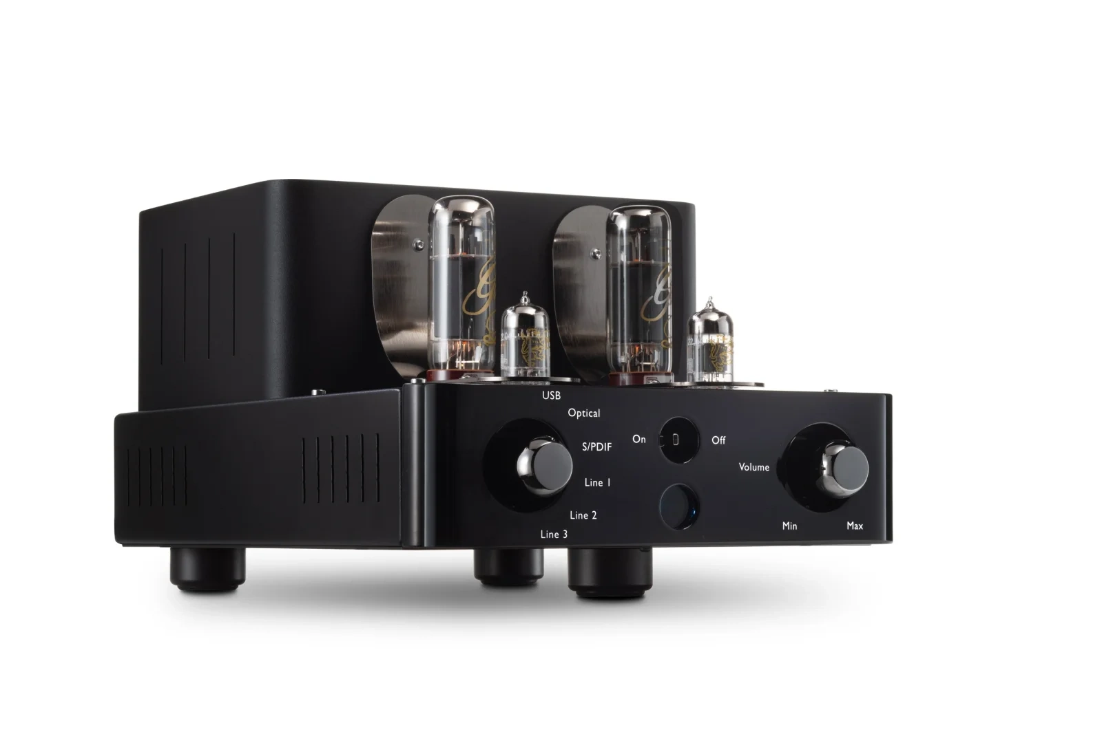 Unison Research Simply Italy Black Edition – vista di tre quarti Unison Research Simply Italy Black Edition – vista di tre quarti