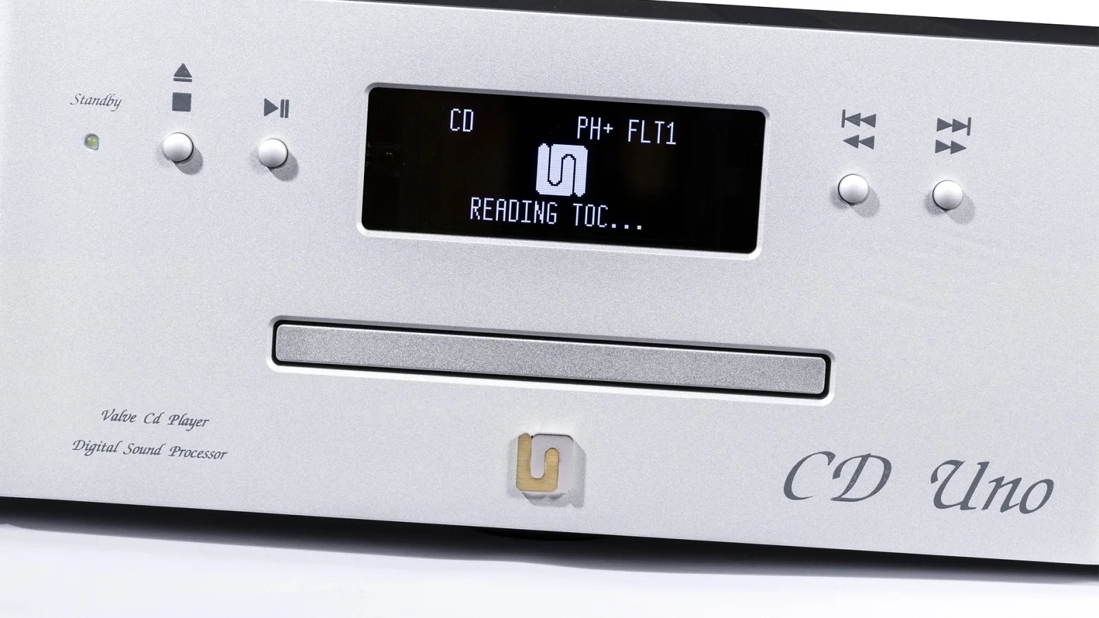 Unison Research Unico CD Uno β Silver, dettaglio del display Unison Research Unico CD Uno β Silver, dettaglio del display