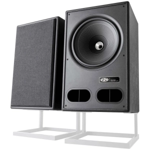 Vestlyd V15C diffusore coassiale da 380 mm – finitura nera sugli stand dedicati