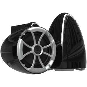 Wet Sounds ICON 8-B X V2 – Coppia Torri 8 Pollici Nere con X-Mount