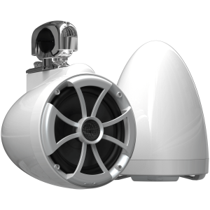Wet Sounds ICON 8-W SC V2 – Coppia Torri 8 Pollici Bianche con Morsetto Girevole Inox