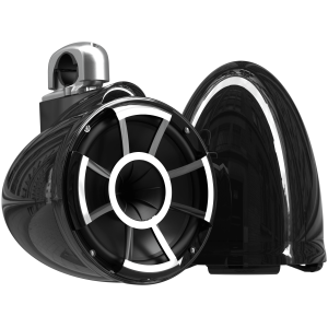 Wet Sounds REV 10 B-FC SA V2 – Coppia Torri 10 Pollici Nere Morsetto Alluminio