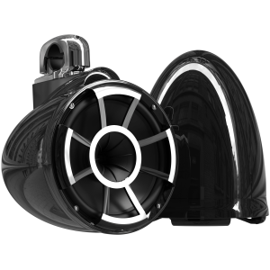 Wet Sounds REV 10 B-FC SS V2 – Coppia Torri 10 Pollici Nere Morsetto Fisso Inox
