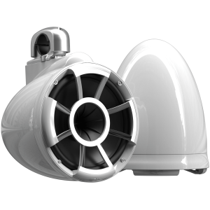 Wet Sounds REV 10 W-FC SA V2 – Coppia Torri 10 Pollici Bianche Morsetto Alluminio