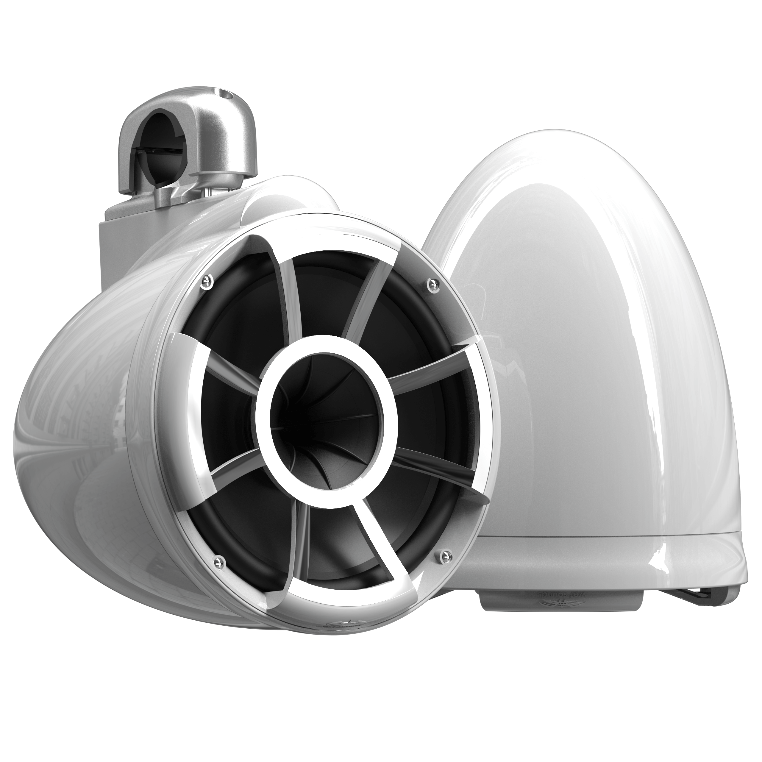 Wet Sounds REV 10 W-FC SA V2 – Coppia Torri 10 Pollici Bianche Morsetto Alluminio Wet Sounds REV 10 W-FC SA V2 – Coppia Torri 10 Pollici Bianche Morsetto Alluminio