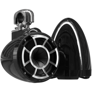 Wet Sounds REV 8 B-SC V2 – Coppia Torri 8 Pollici Nere con Morsetto Girevole Inox