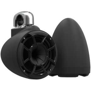 Wet Sounds REV 8 SE B-FC SA V2 – Coppia Torri 8 Pollici Nero Opaco con Morsetto Fisso Alluminio