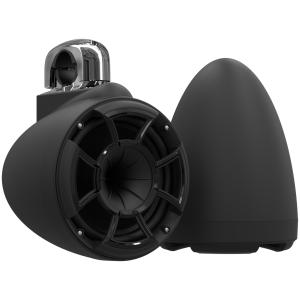 Wet Sounds REV 8 SE B-FC SS V2 – Coppia Torri 8 Pollici Nero Opaco con Morsetto Fisso Inox