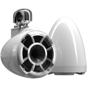 Wet Sounds REV 8 W-SC V2 – Coppia Torri 8 Pollici Bianche con Morsetto Girevole Inox