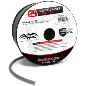 Wet Sounds WWX-4G BLK-125 – Cavo Amplificatore 4 AWG Nero, Bobina da 38,1 m - immagine 2