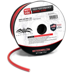 Wet Sounds WWX-4G RED-125 – Cavo Amplificatore 4 AWG Rosso, Bobina da 38,1 m - immagine 2