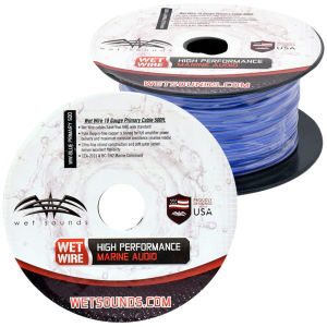 Wet Sounds WWX-BLUE PRIMARY 500 – Cavo Remote Blu 18 AWG, Bobina da 152,4 m