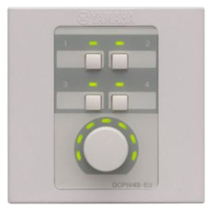 Yamaha DCP1V4SEU – Pannello di Controllo a Muro 1 Volume e 4 Pulsanti, Bianco